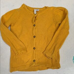 Janie and Jack Yellow Knit Button-Front Sweater Cardigan - size 6-12